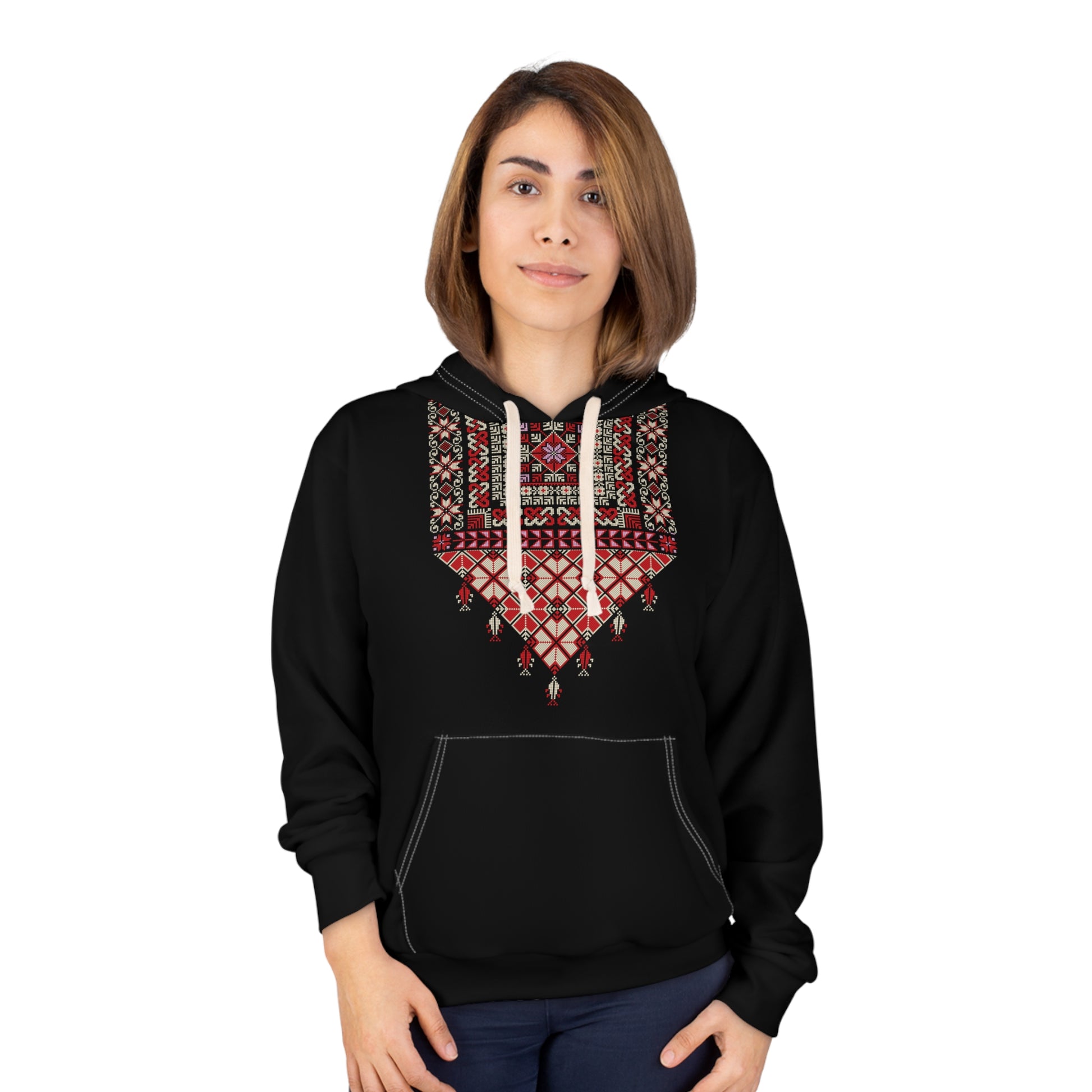 Tatreez Print Hoodie | Palestinian Tradition - Jaffa Pirate Radio