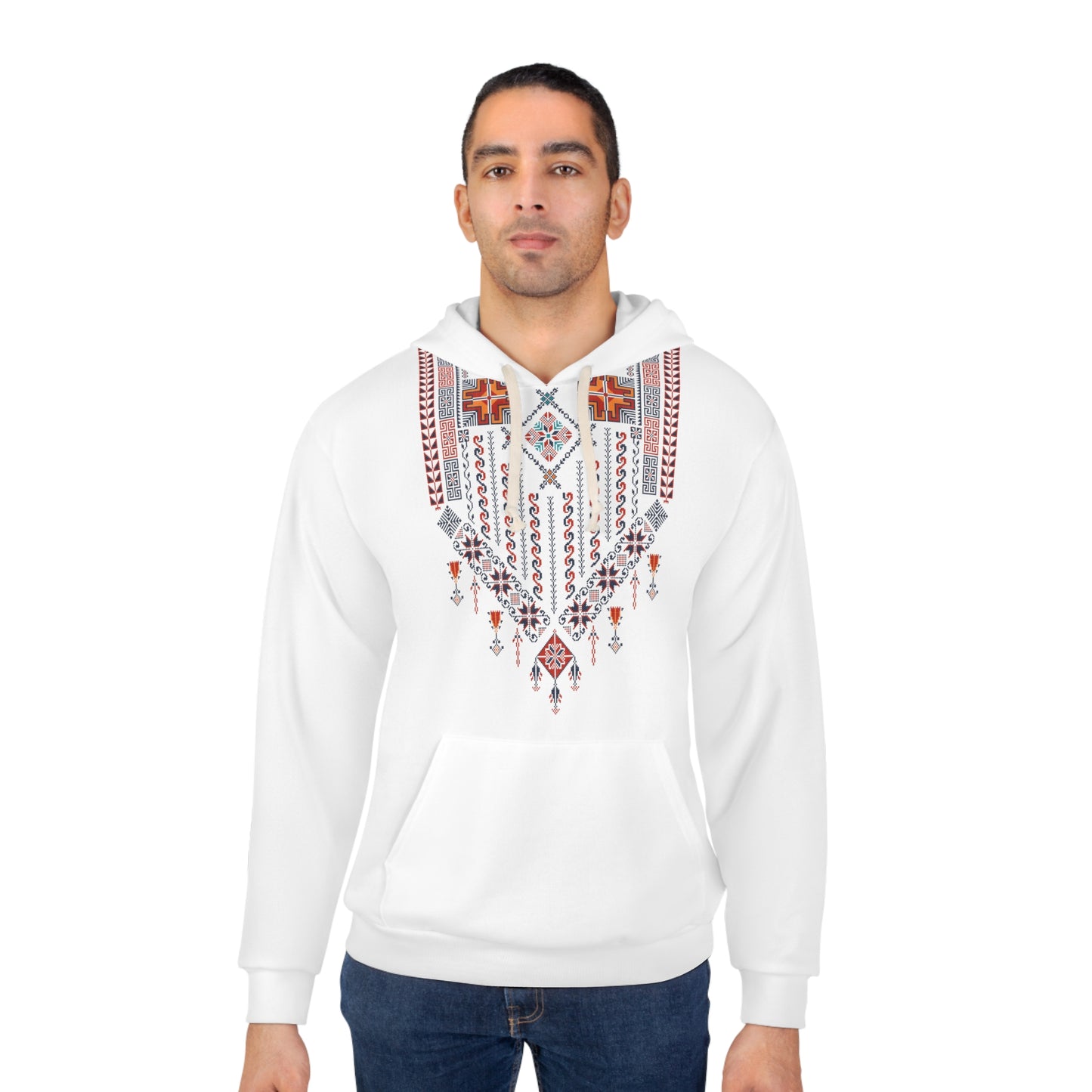 Tatreez Print Hoodie | Palestinian Tradition