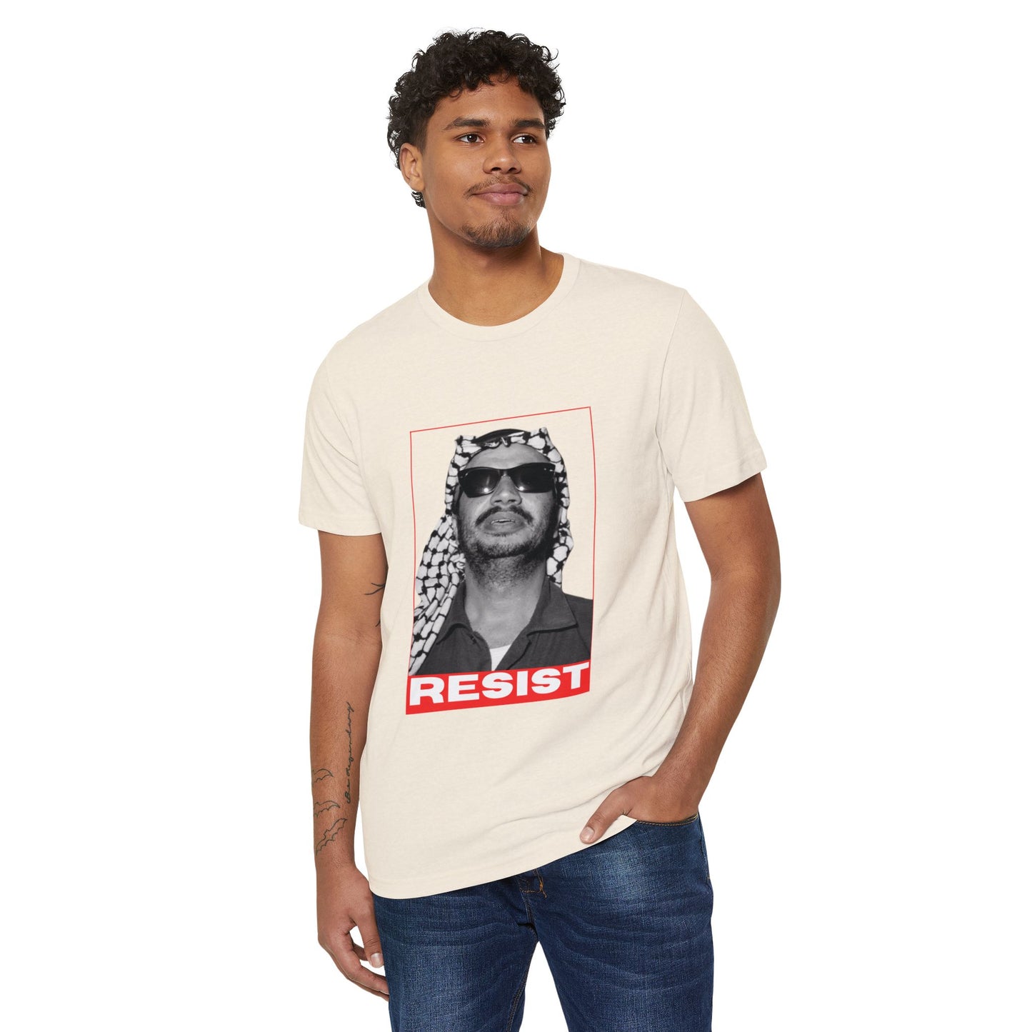 Arafat Icon Recycled Organic T-Shirt | Palestinian Resistance