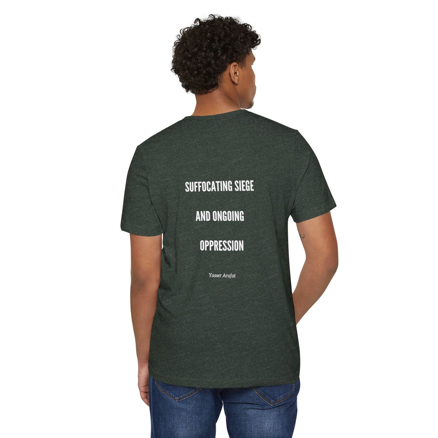 Arafat Icon Recycled Organic T-Shirt | Palestinian Resistance