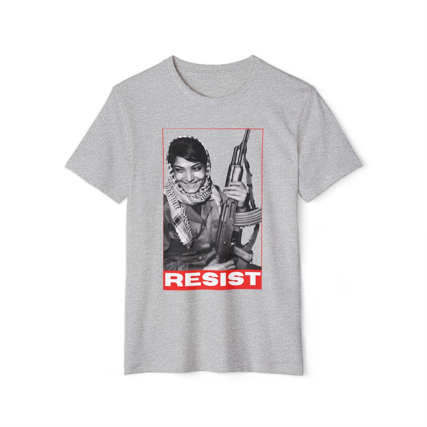 Recycled Organic Leila Khaled Icon Tee | Palestinian  Resistance - Jaffa Pirate Radio