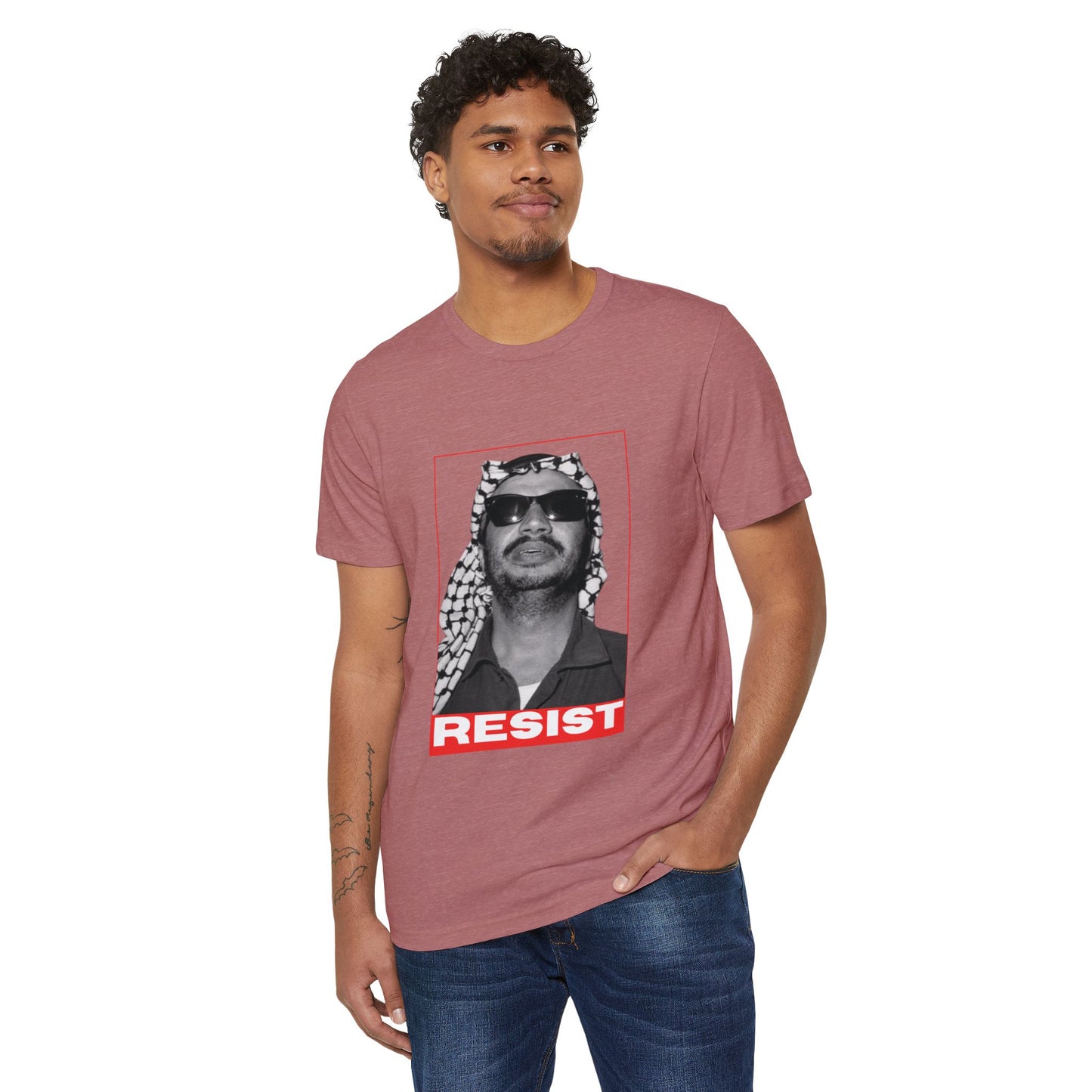 Arafat Icon Recycled Organic T-Shirt | Palestinian Resistance