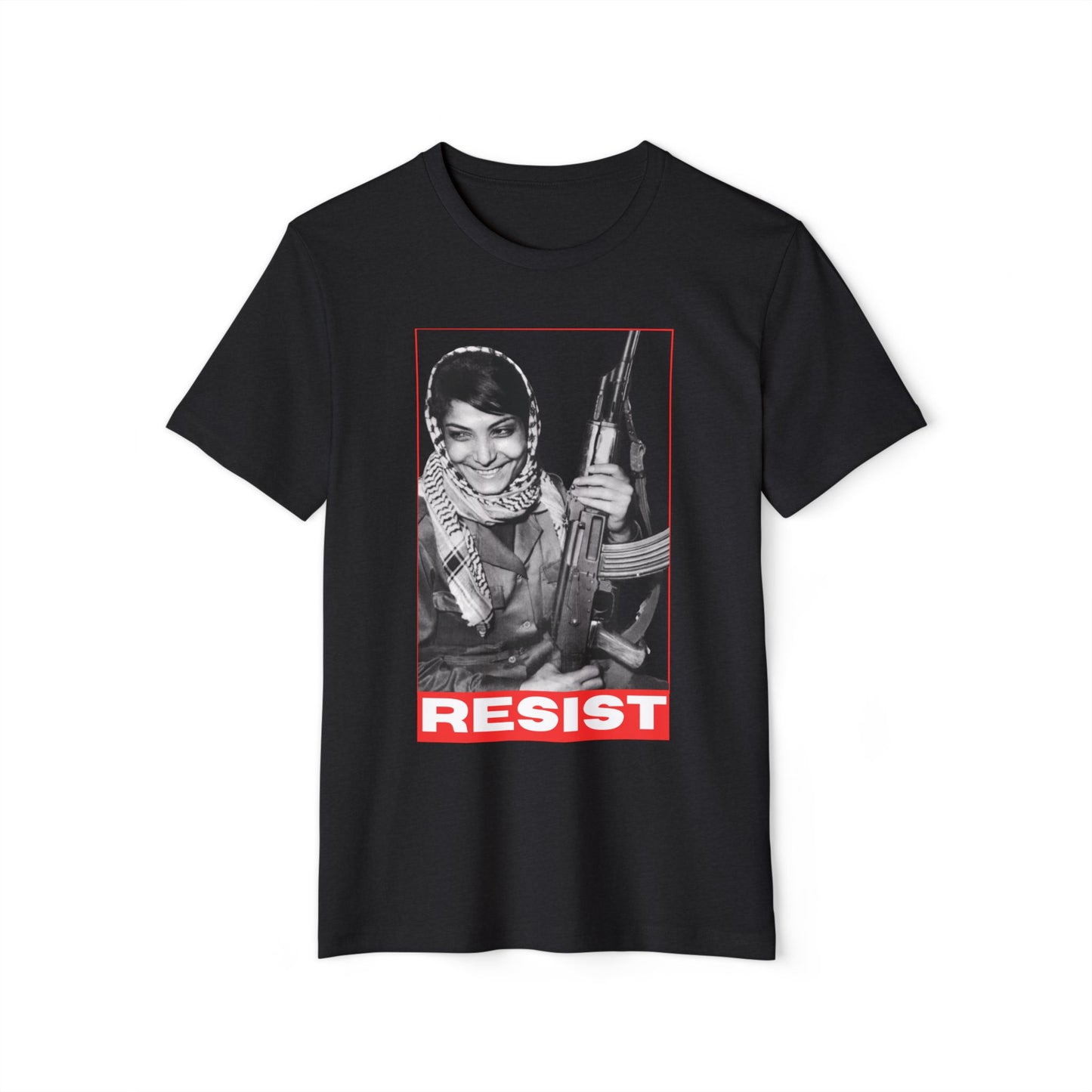 Recycled Organic Leila Khaled Icon Tee | Palestinian  Resistance - Jaffa Pirate Radio