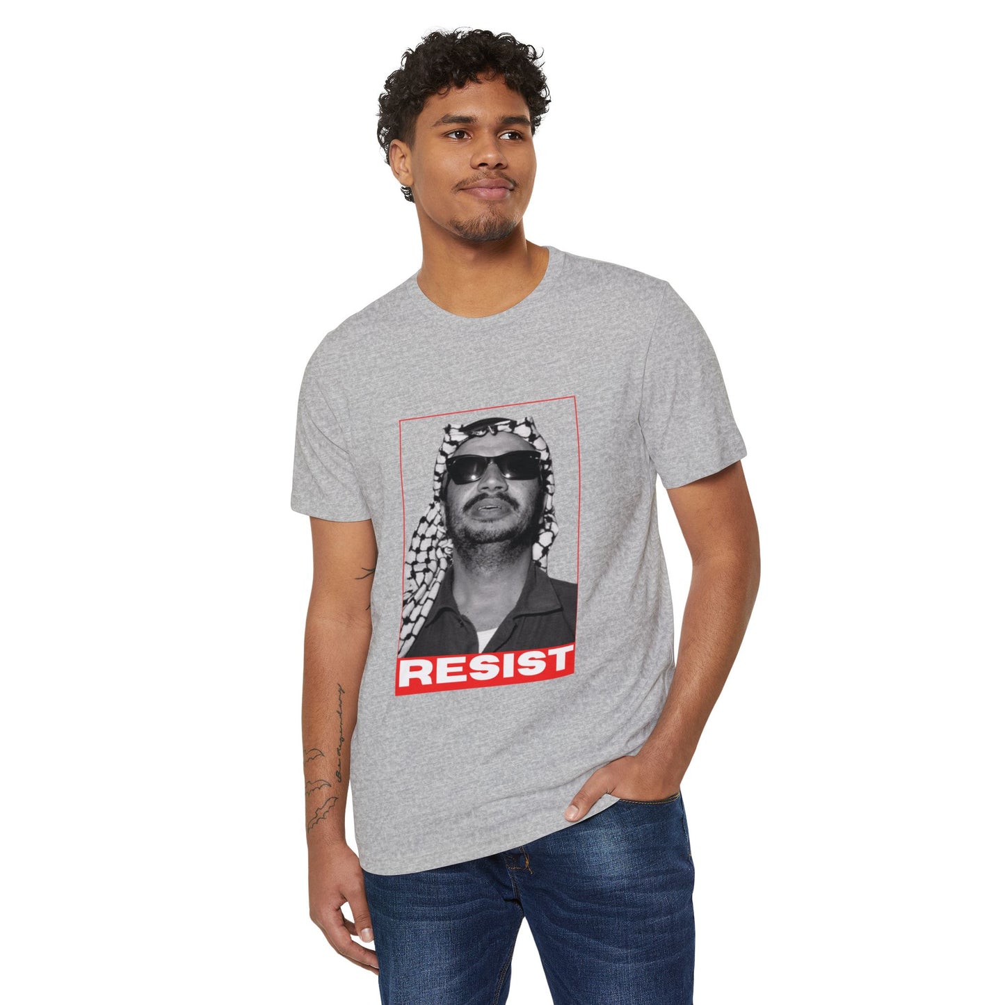 Arafat Icon Recycled Organic T-Shirt | Palestinian Resistance