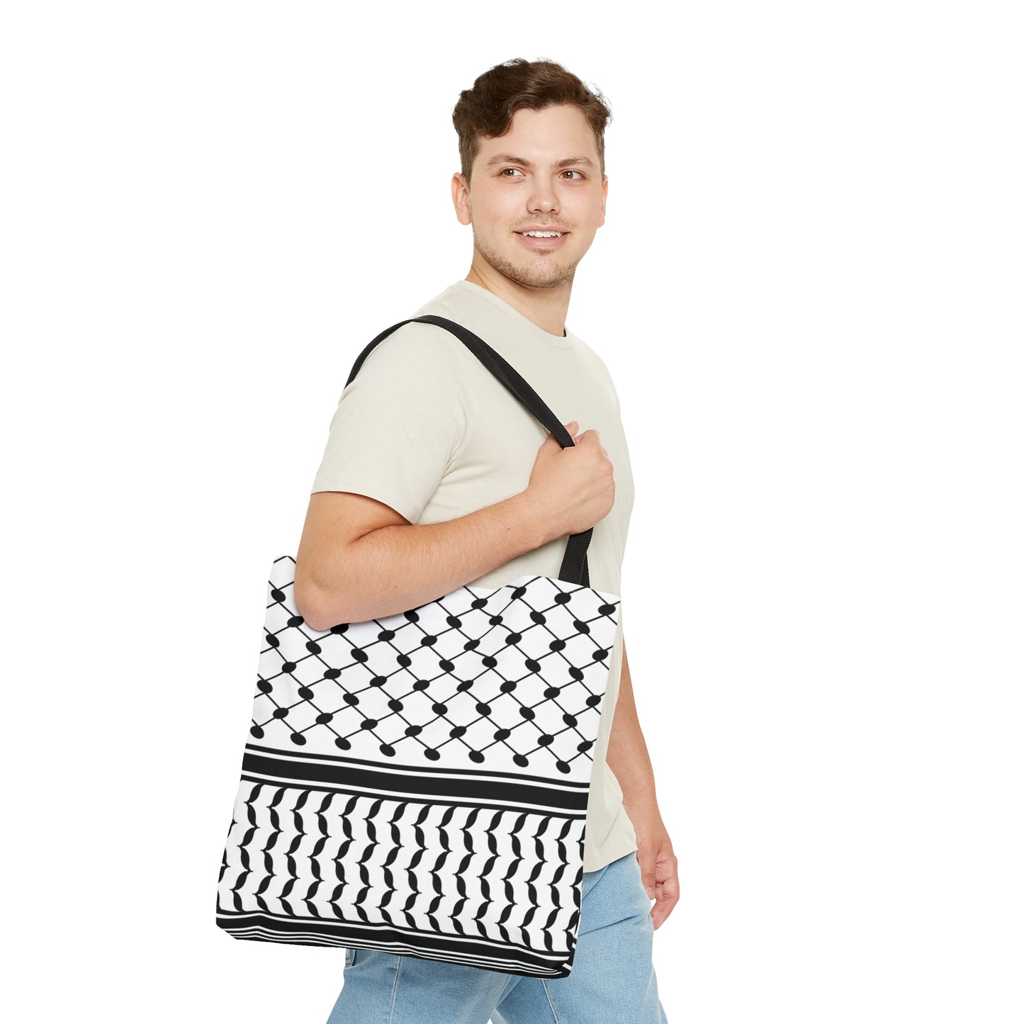 Keffiyeh Print Tote Bag | Palestinian Tradition