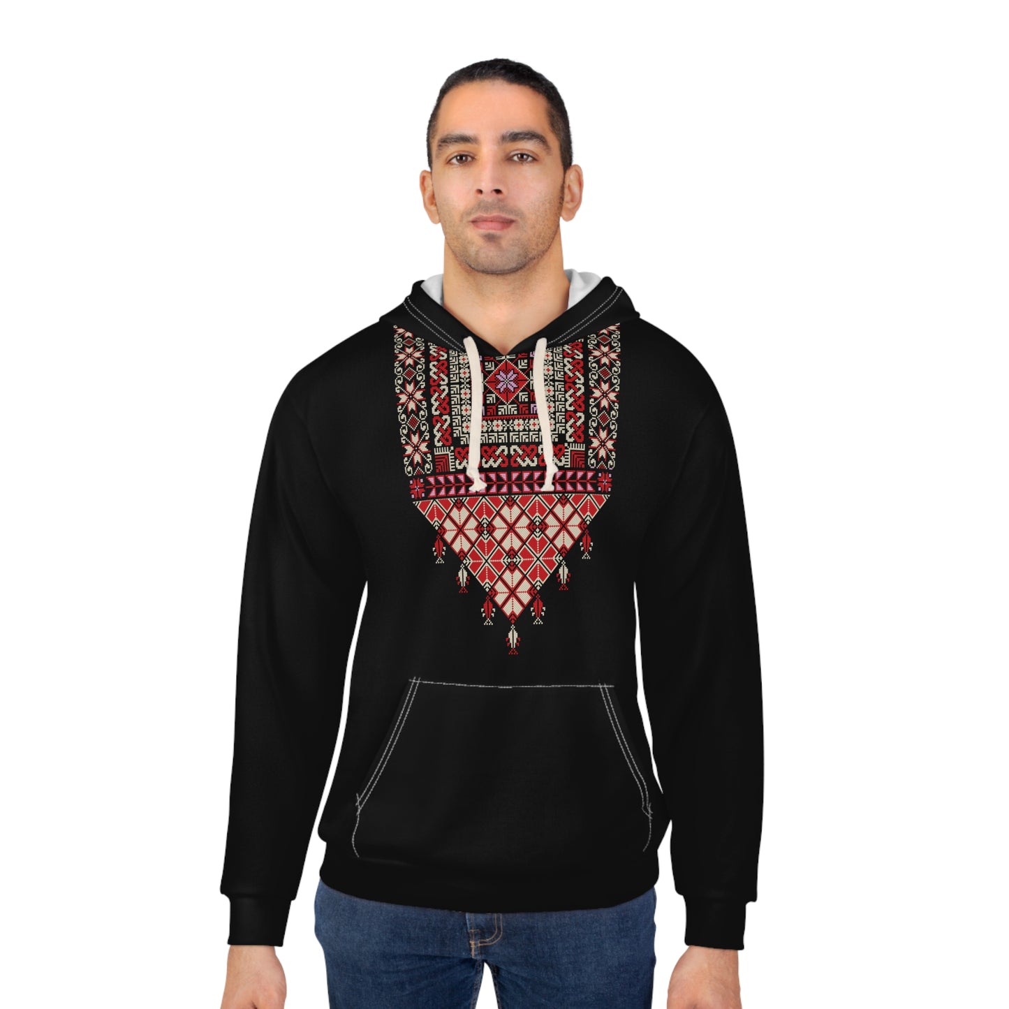 Tatreez Print Hoodie | Palestinian Tradition - Jaffa Pirate Radio